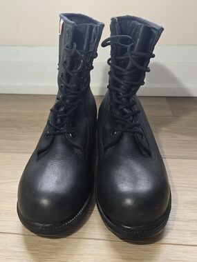​Canadian Military MK4 Steel Toe Work Boots CSA Grade 1 Black Leather Size 10 3E